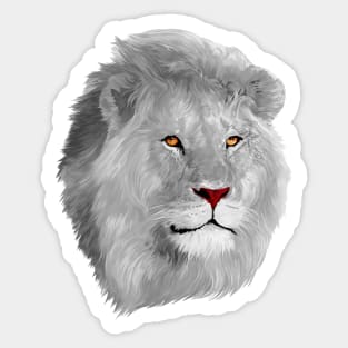 White lion Sticker